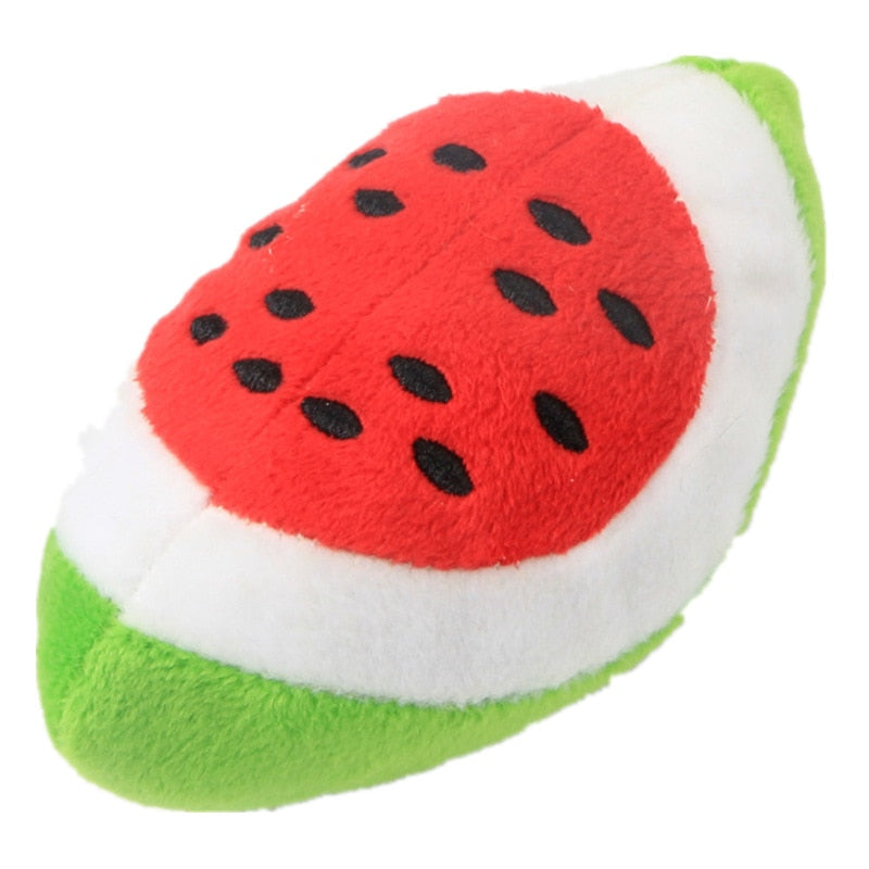 Pet Toys Plush Squeaky Toy Bite-Resistant Clean Dog Chew Puppy, Training Toy Soft Banana Bone, Vegetable, Fruit.