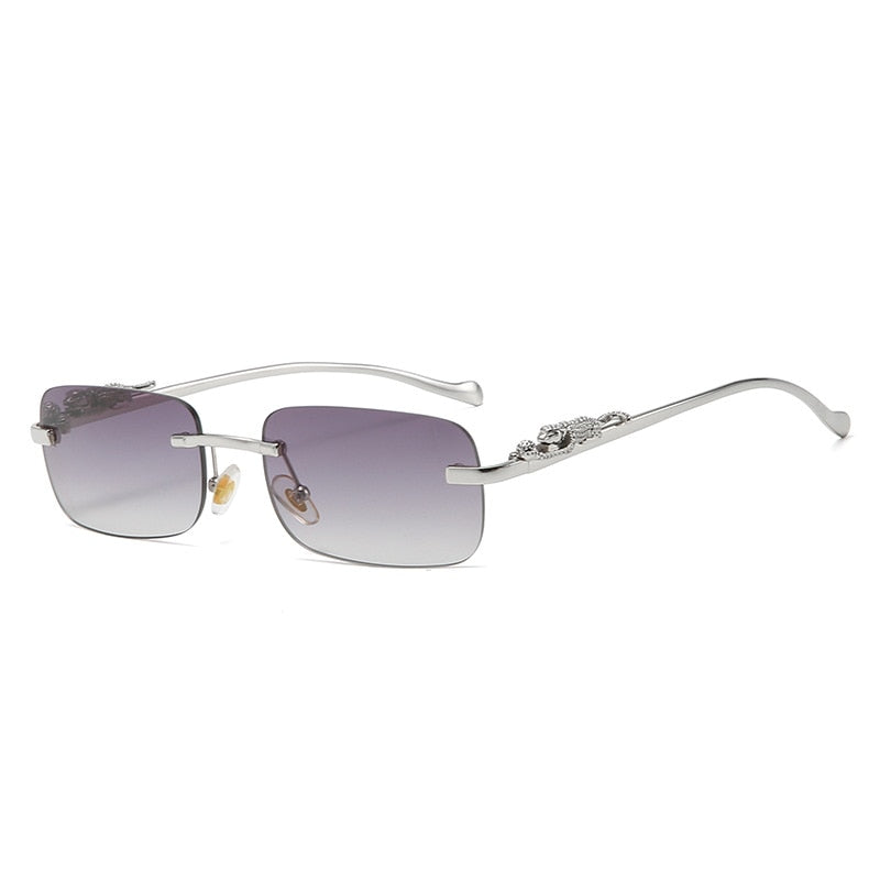 Vintage Rimless Square Sunglasses for Women & Men