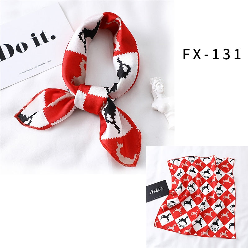 Square Silk Scarf, Bandana for Women