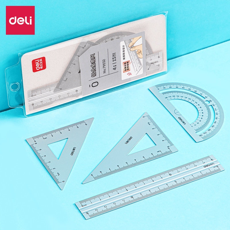 Multi-functional Combined Ruler Triangle Protractor set