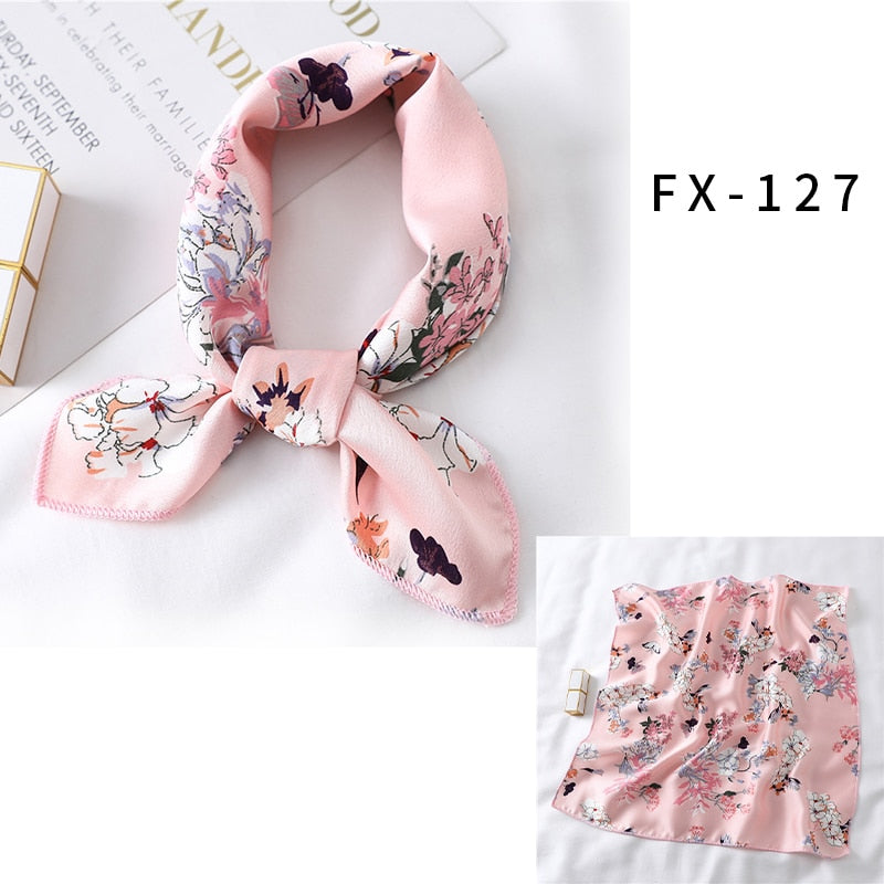 Square Silk Scarf, Bandana for Women