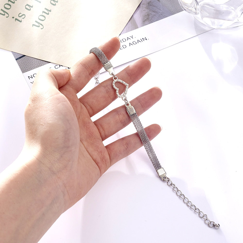 Rhinestone Infinity Bracelet for Men's & Women's