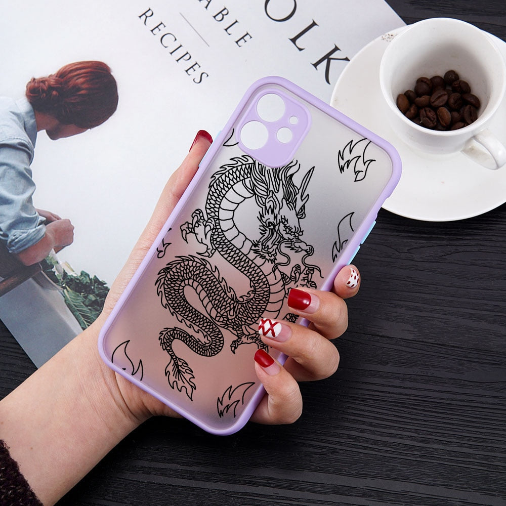 Dragon Matte Shockproof Phone Case