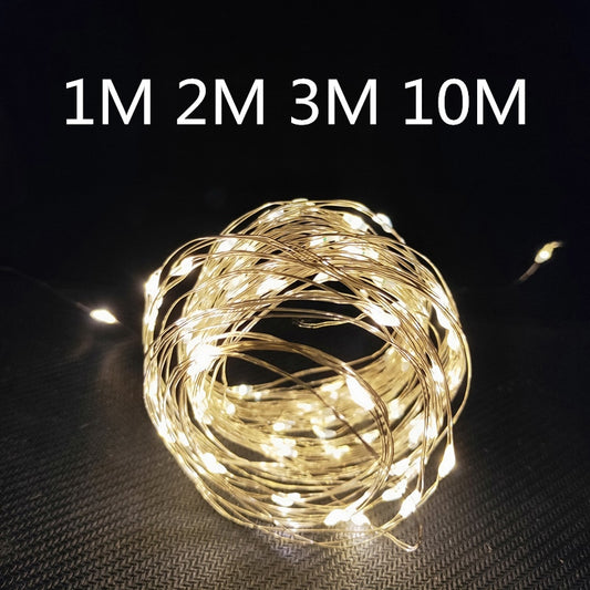 Copper Wire Battery Box Garland LED for Wedding Decoration & Home Decoration