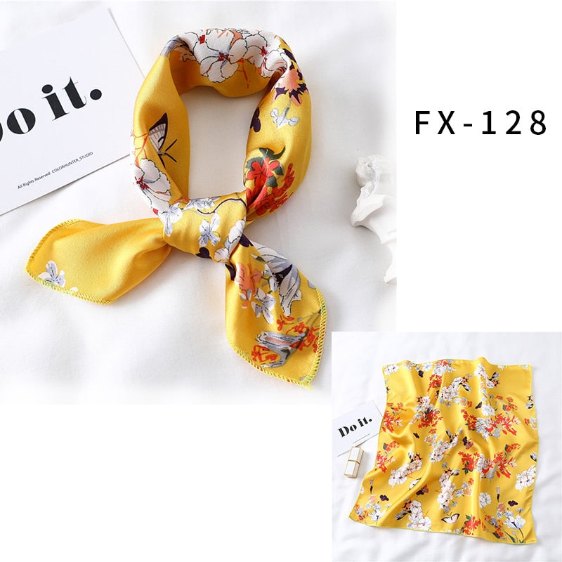 Square Silk Scarf, Bandana for Women