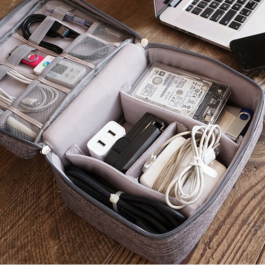 Portable Digital Storage Bags for Earphones, USB Gadgets