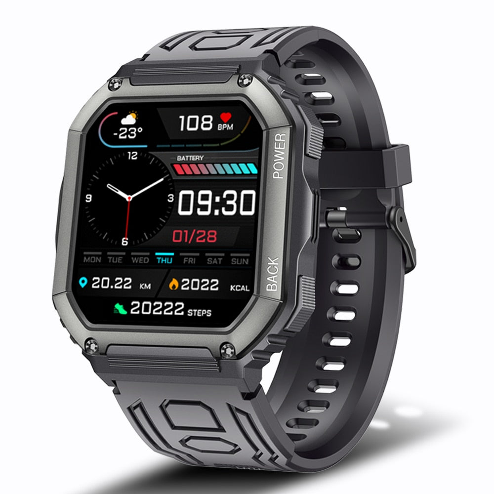 Smart Watch Men, Big Battery Music Play Fitness Tracker, Bluetooth Smartwatch