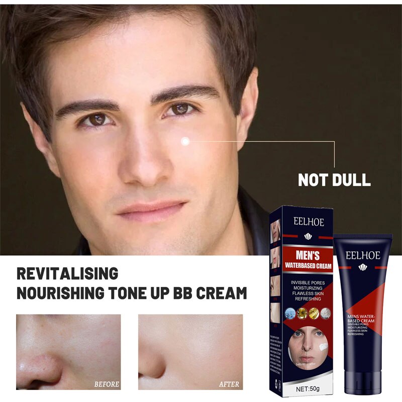 Mens Concealer Makeup/Nicotinamide Whitening Brighten Waterproof Face Foundation
